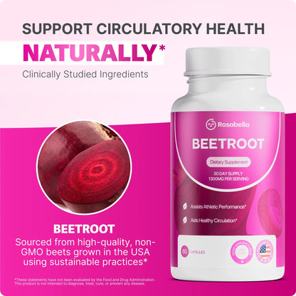 Rosabella Organic Beet Root 60 Capsules