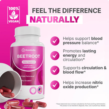 Rosabella Organic Beet Root 60 Capsules